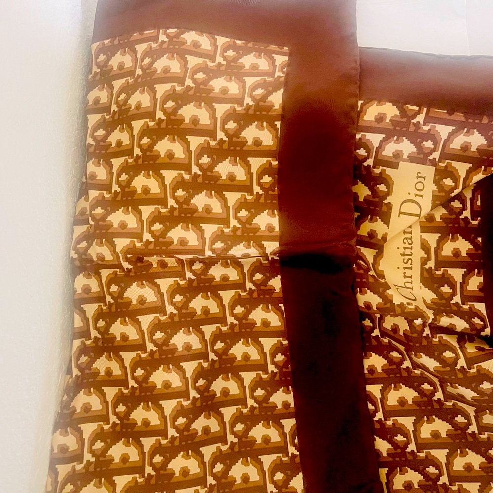 Dior monogram silk scarf